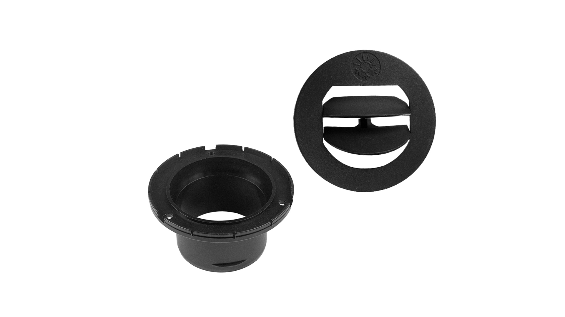 Deflector kit — Ø 60mm / Color: Black / with flange: ATR2-FD60-BK