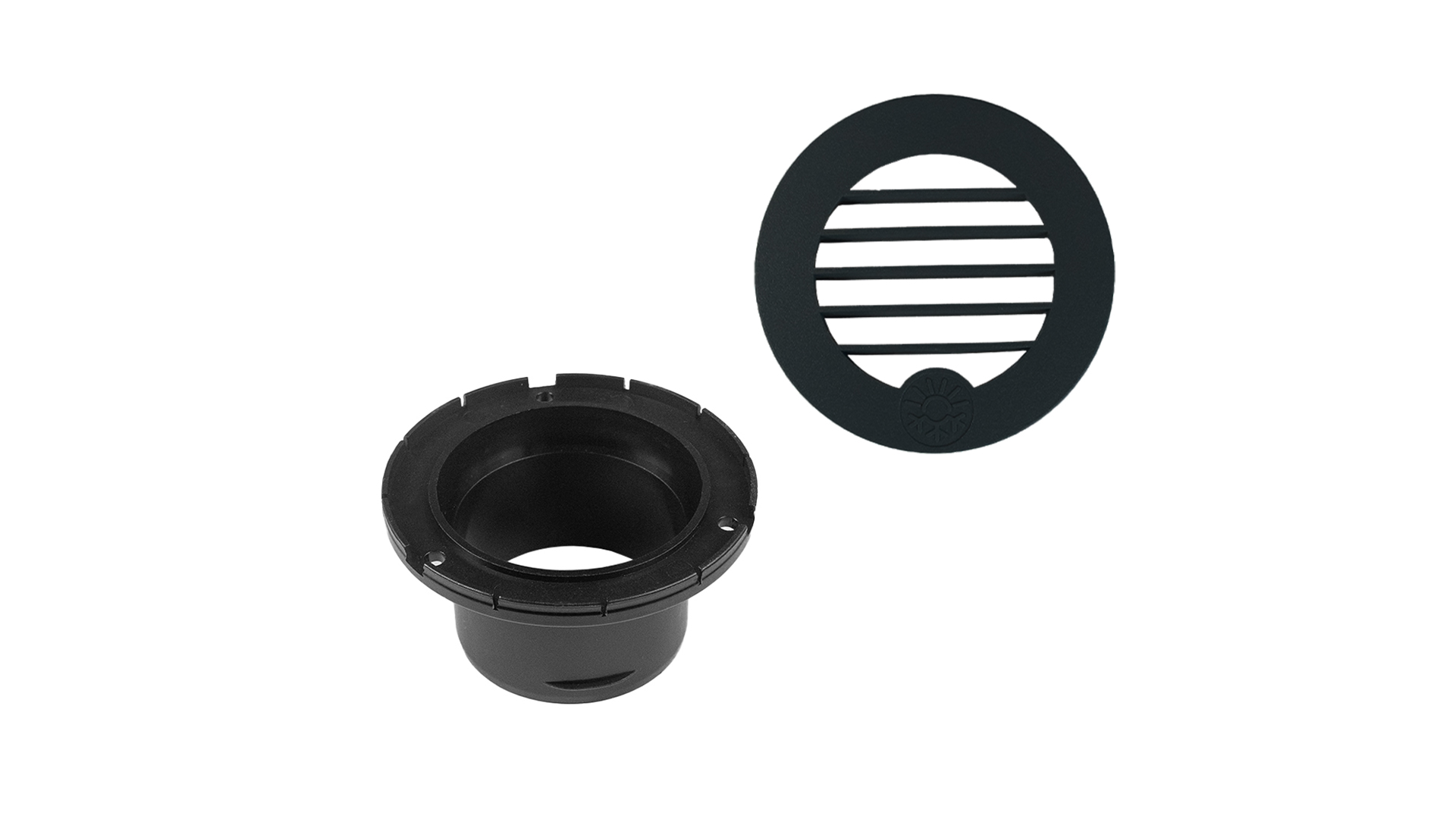 Grille kit — Ø 60 mm 30° / Color: Black / with flange: ATR2-FD60-BK