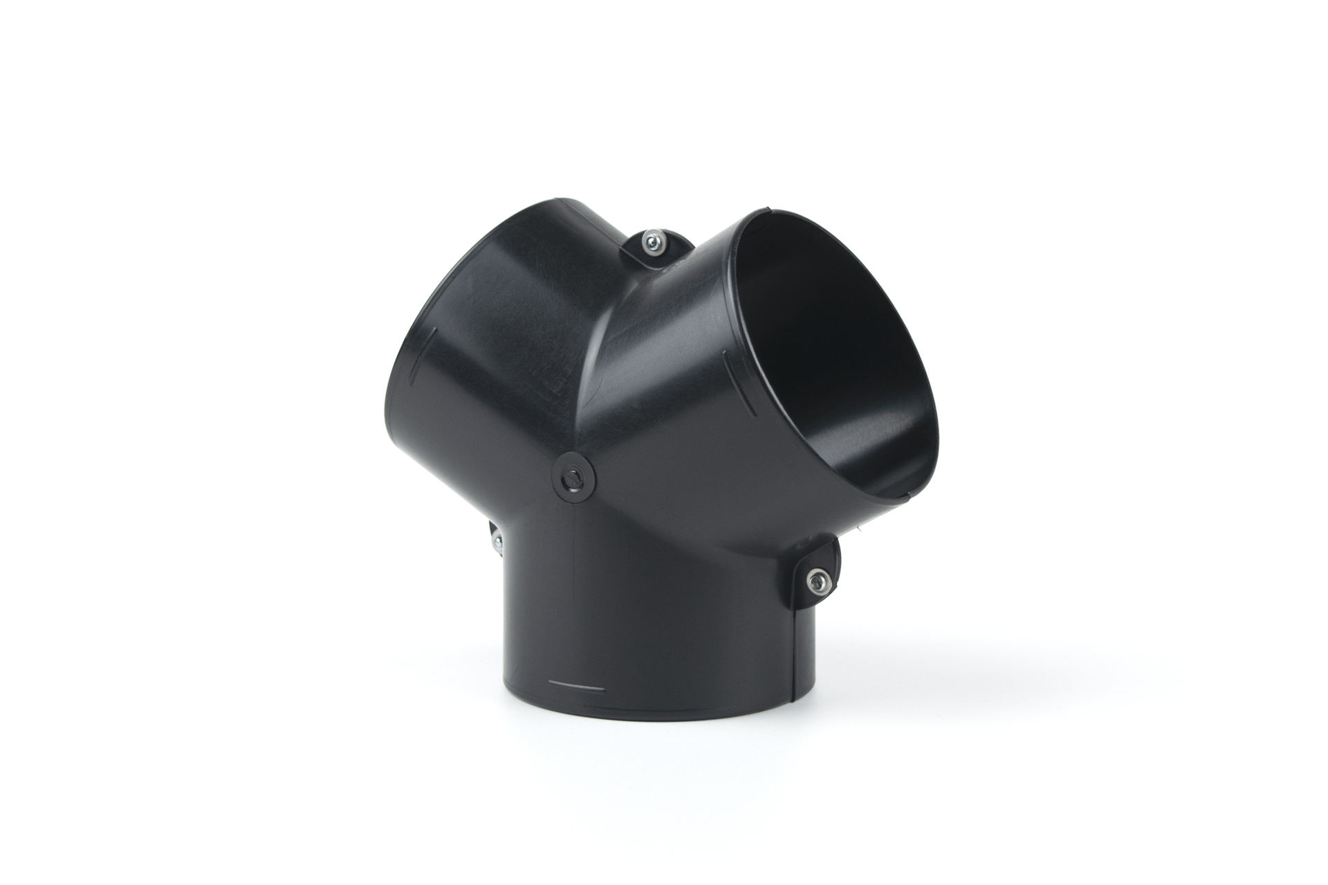 Y-shape adapter — Ø 75 mm / 120° / Color: Black