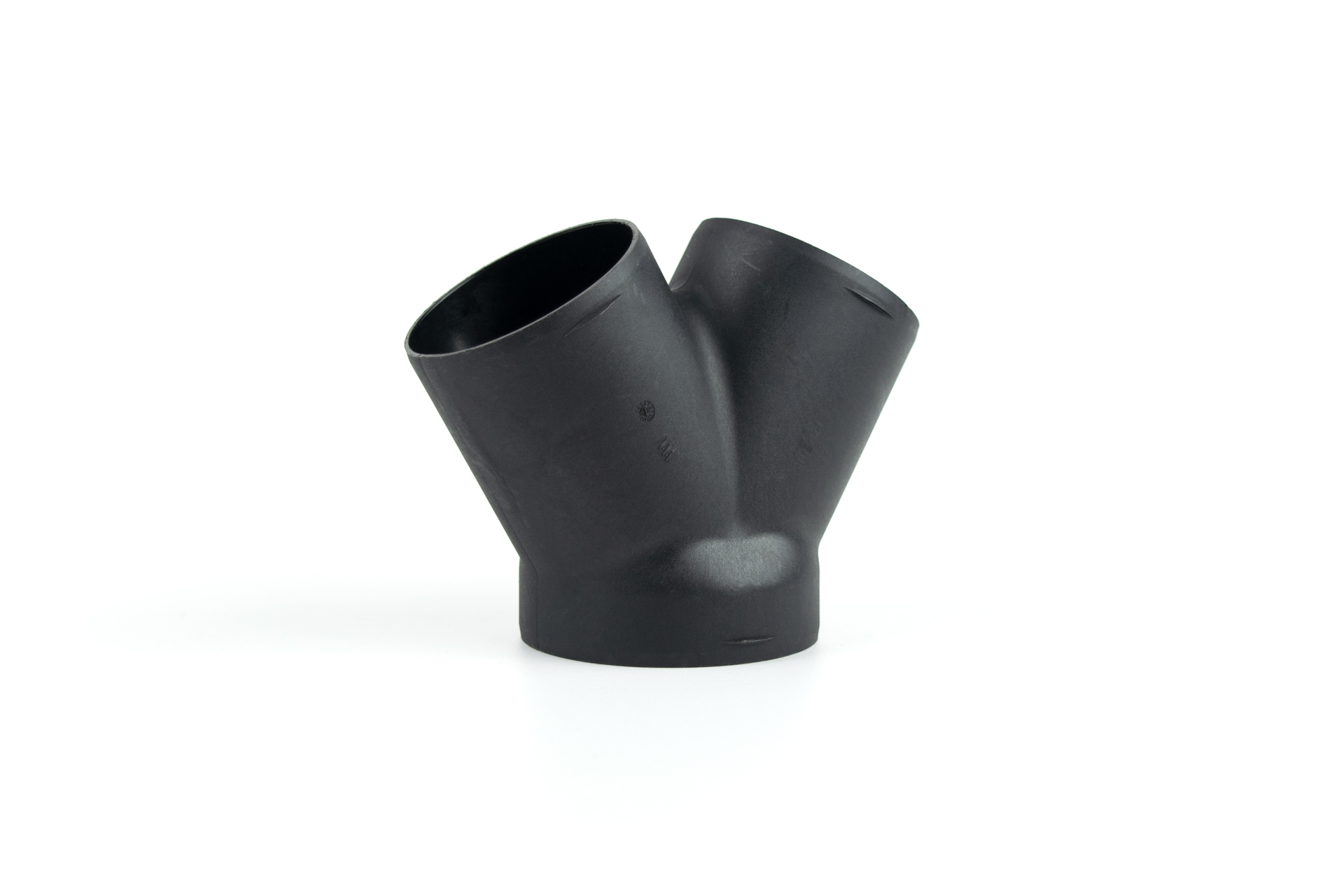 Y-shape transition — Ø 90-2*75 mm / 120° / Color: Black