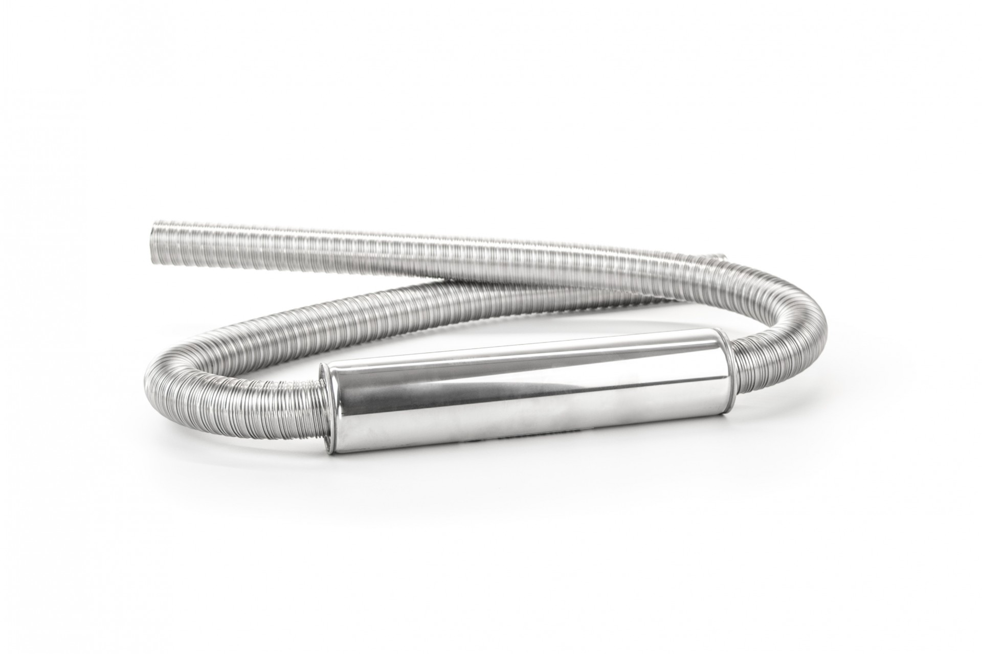 Exhaust silencer — OD Ø 38 / Ø 65 mm / L=300/1800 mm / Stainless steel