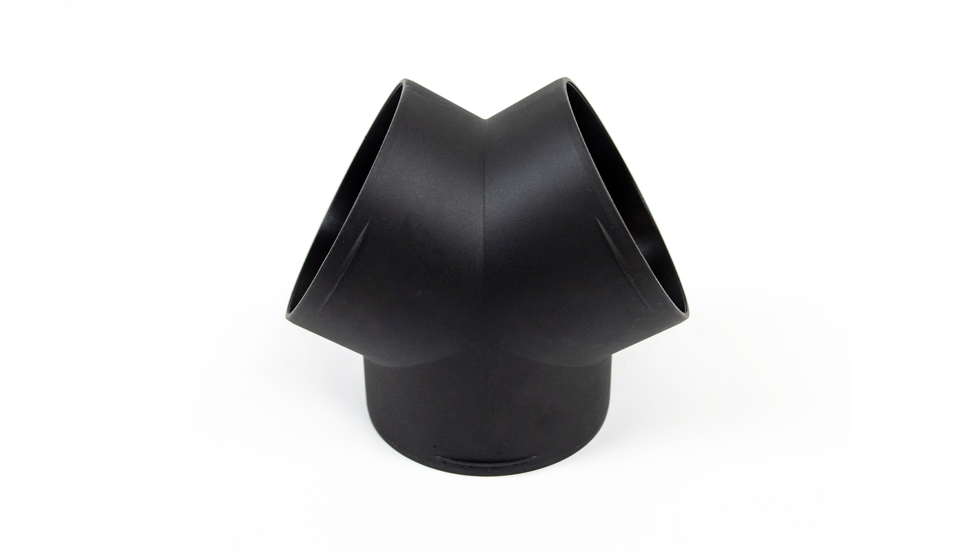 Y-shape adapter — Ø 90 mm / 120° / Color: Black