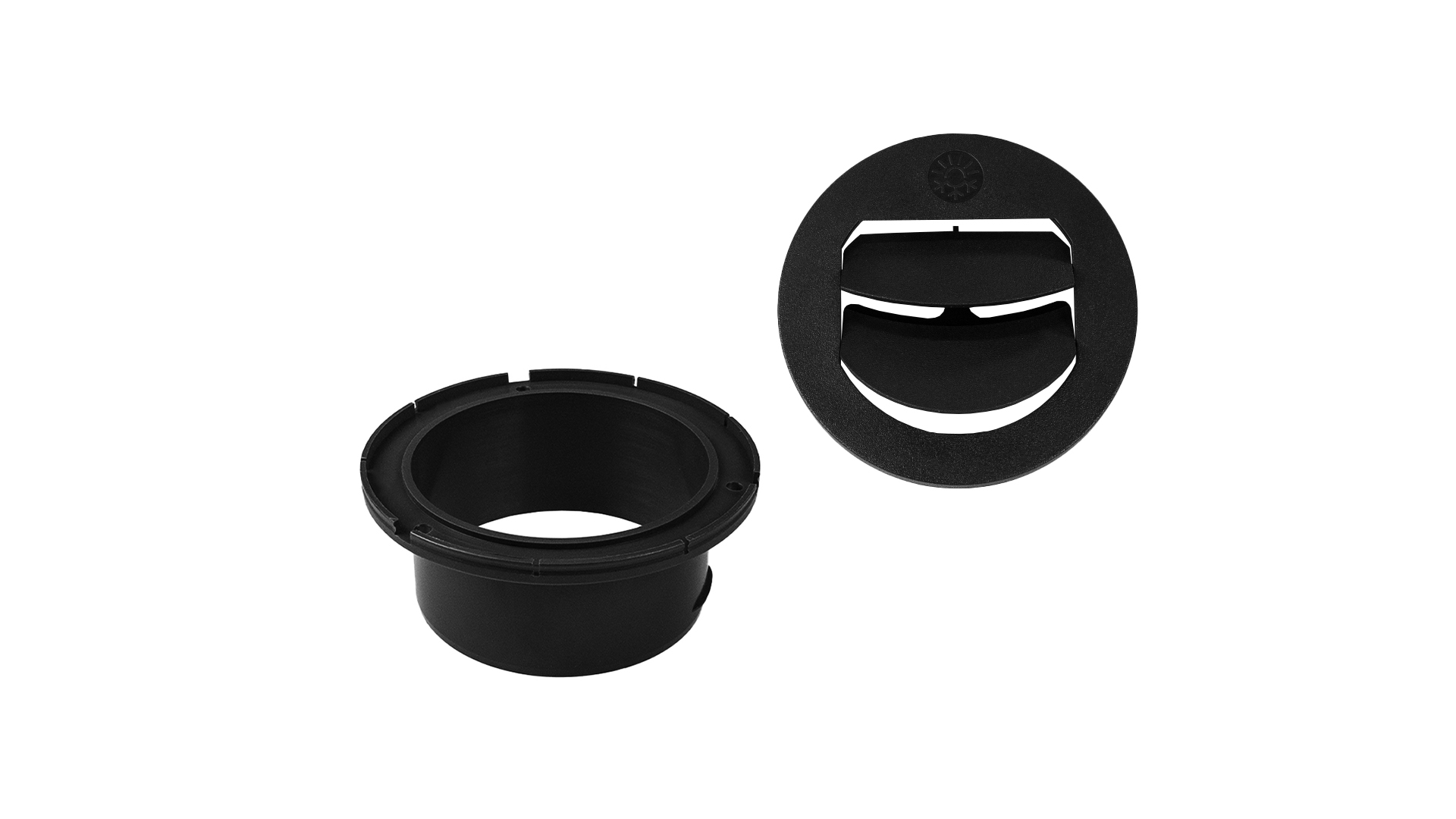 Deflector kit — Ø 90mm / Color: Black / with flange ATR2-FD90-BK