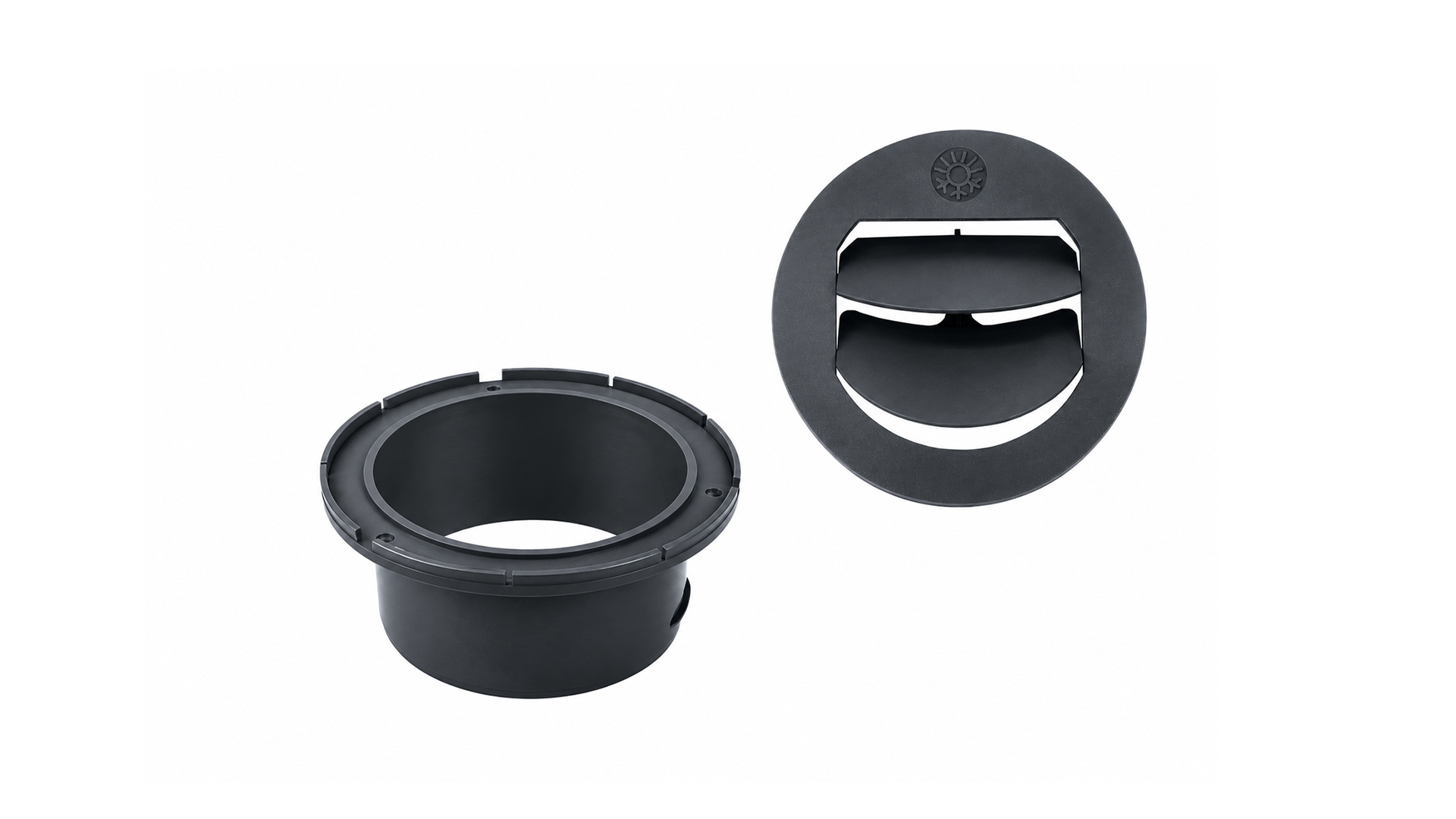 Deflector kit — Ø 90mm / Color: Graphite Gray / with flange ATR2-FD90-GR